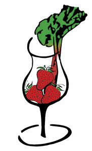 Erdbeer-Rhabarberlikör